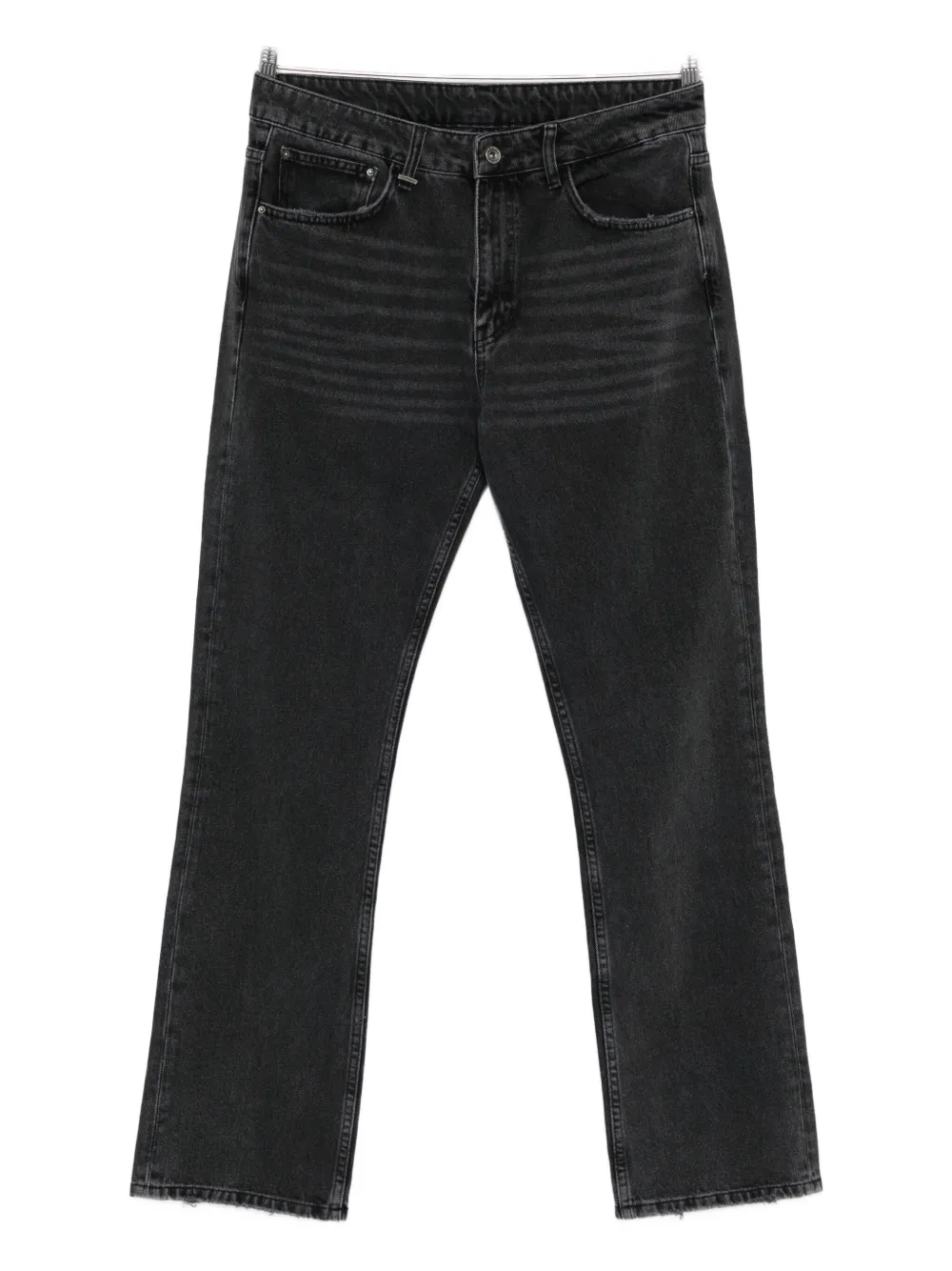 Flâneur Frayed-hem Jeans In Black