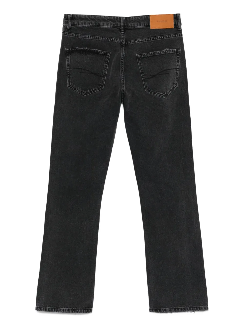 FLÂNEUR frayed-hem jeans - Zwart