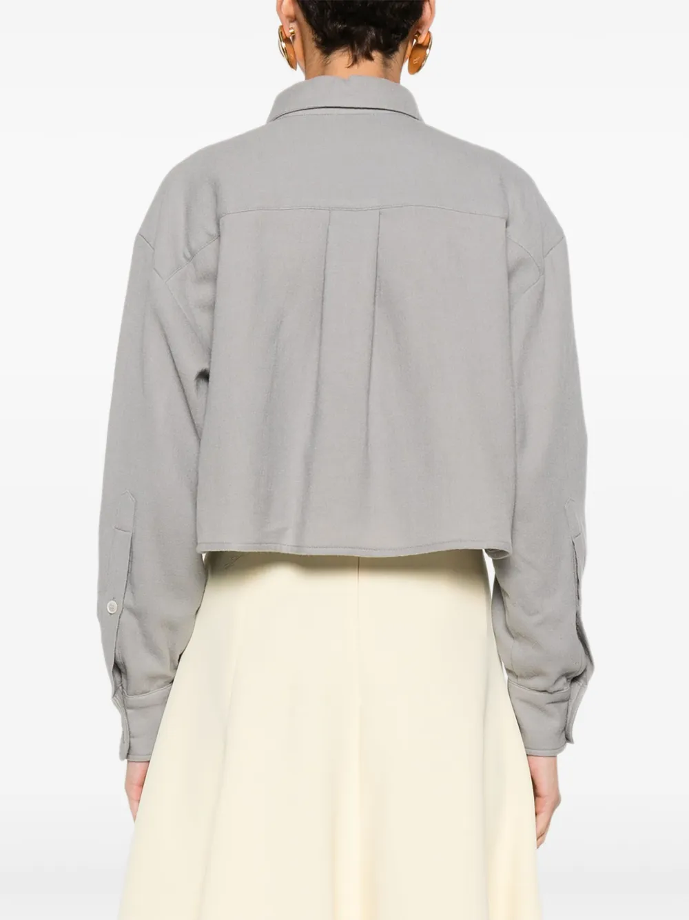 Marella Livia button-down cropped blouse Grijs