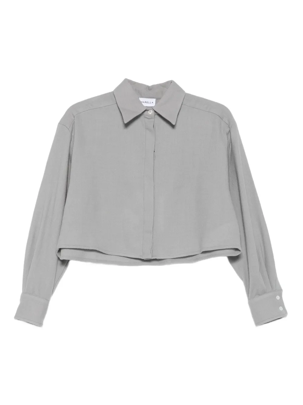 Marella Livia button-down cropped shirt - Grigio