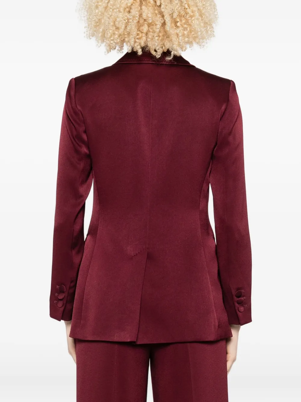 Marella single-breasted satin jacket Rood