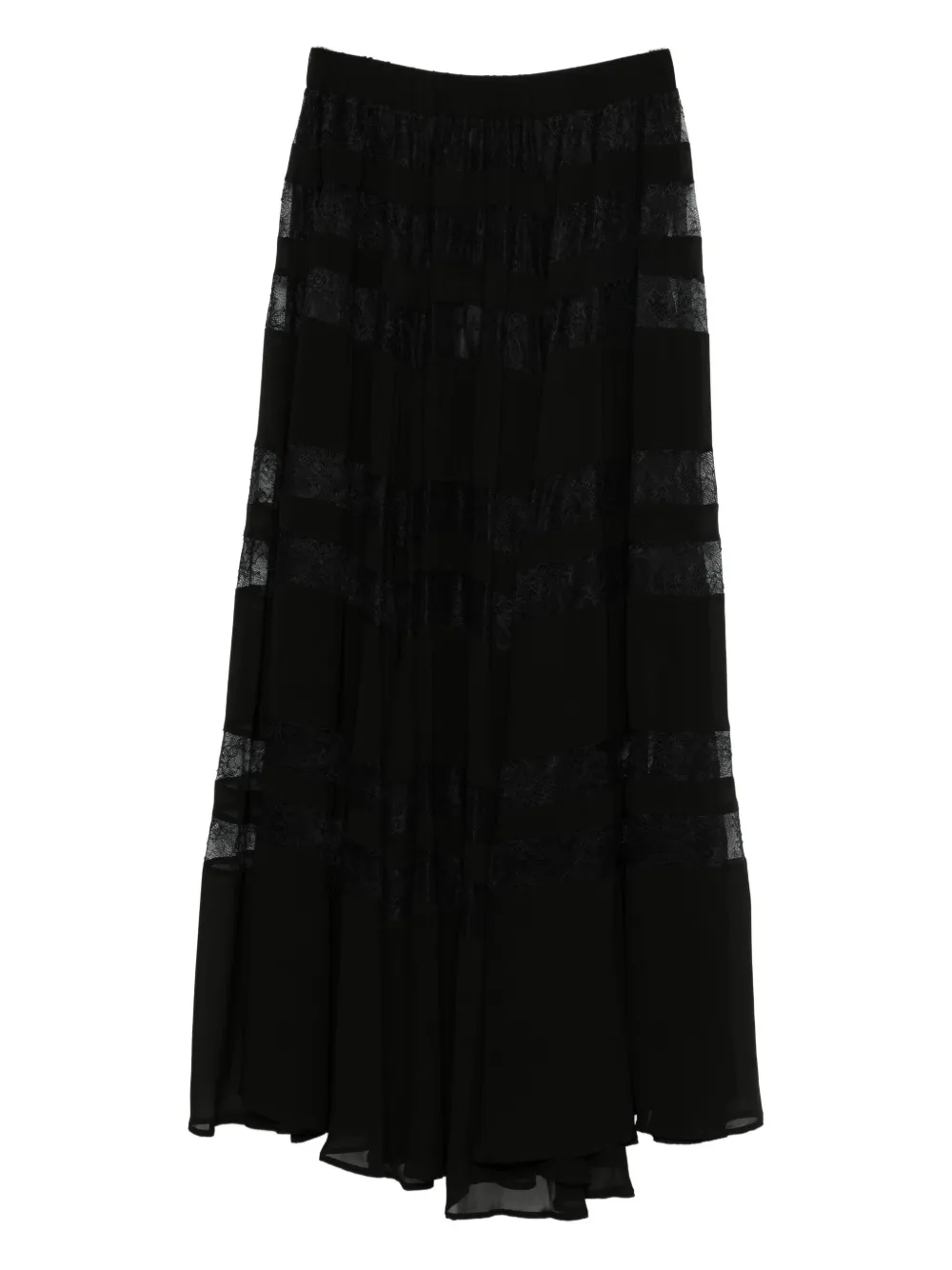 Marella Lace-insert Maxi Skirt In Black