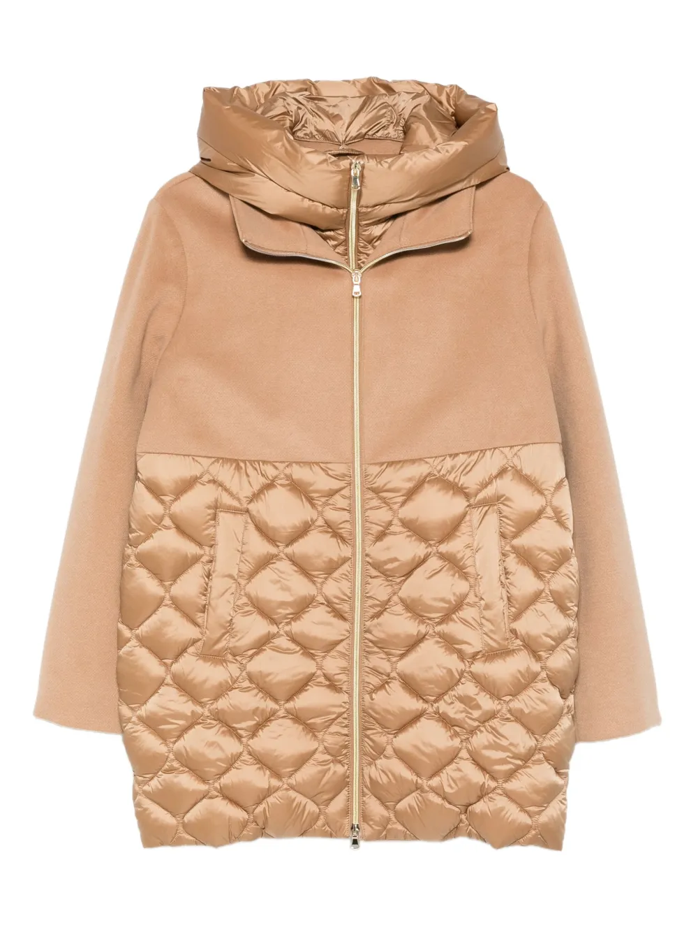 Marella abrigo con capucha y panel capitonado | marrón | Image 1
