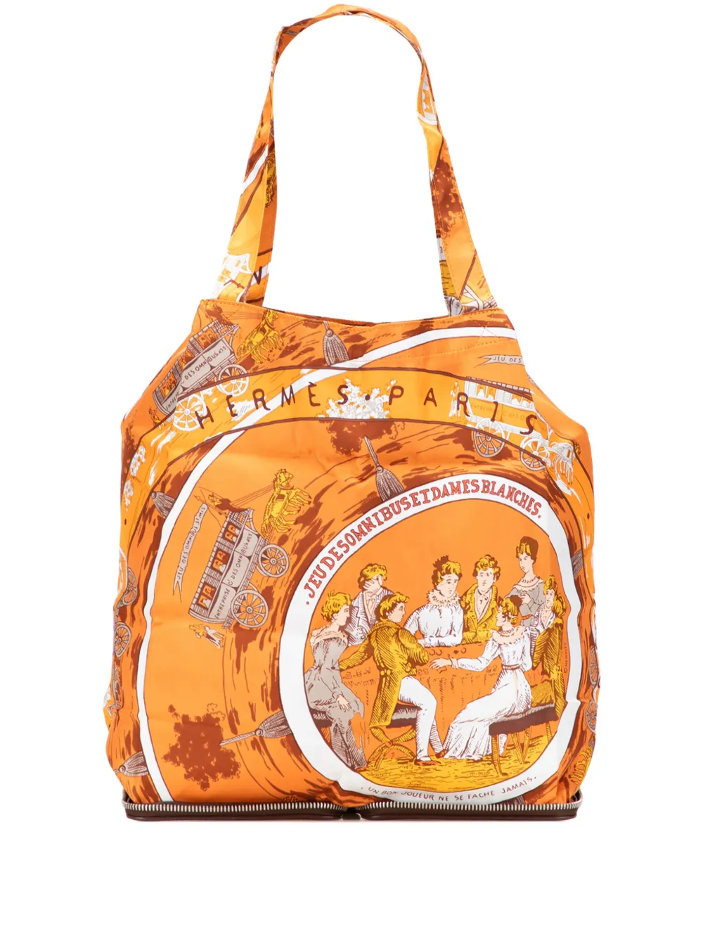Hermès Pre-Owned 2007 Jeu des Omnibus et Dames Blanches シルキーポップ トートバッグ Hermès Pre-Owned 2007 Jeu des Omnibus et Dames Blanches シルキーポップ トートバッグ