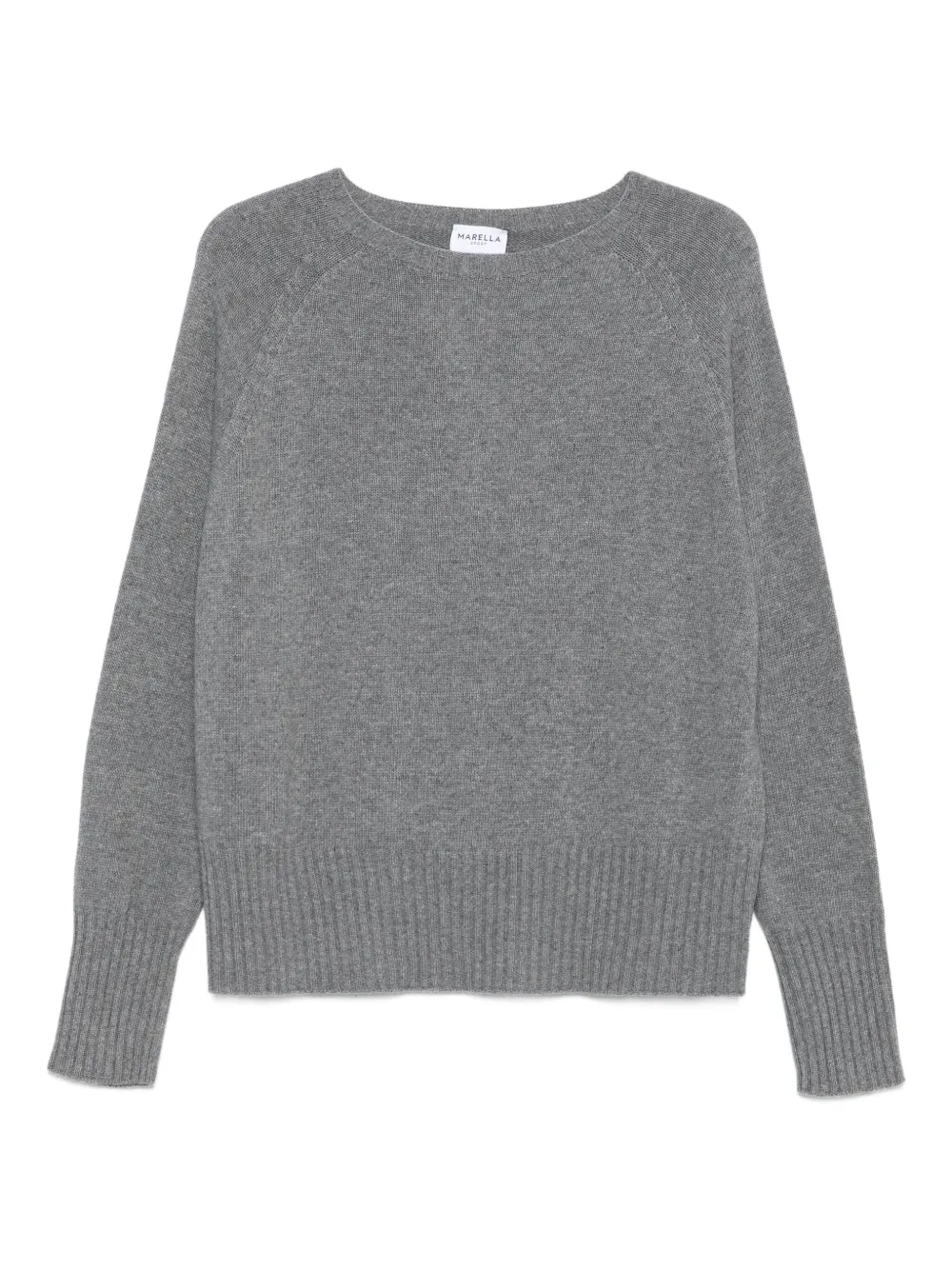 raglan-sleeve ribbed-hem sweater