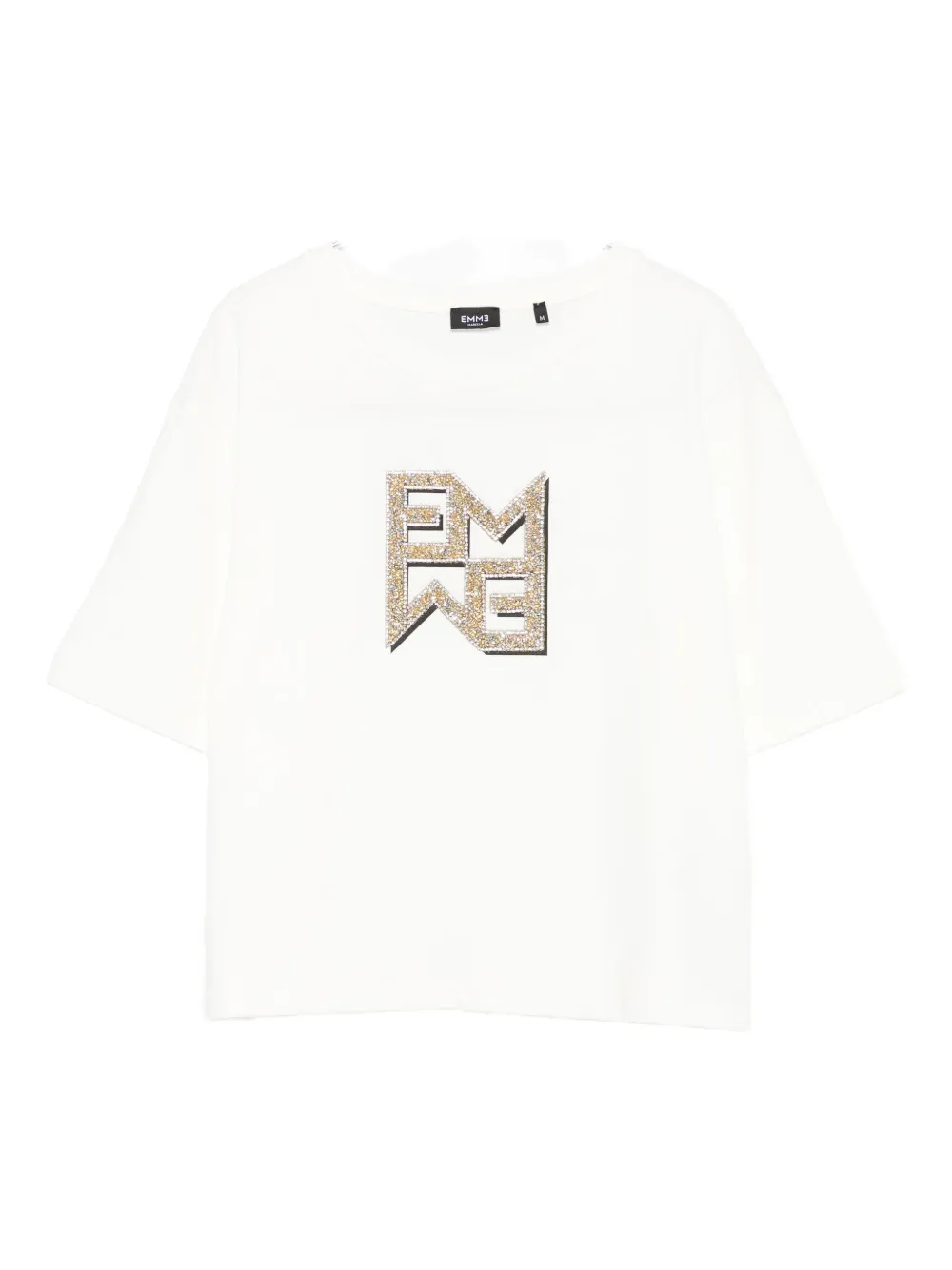 Marella Embellished-logo T-shirt In White