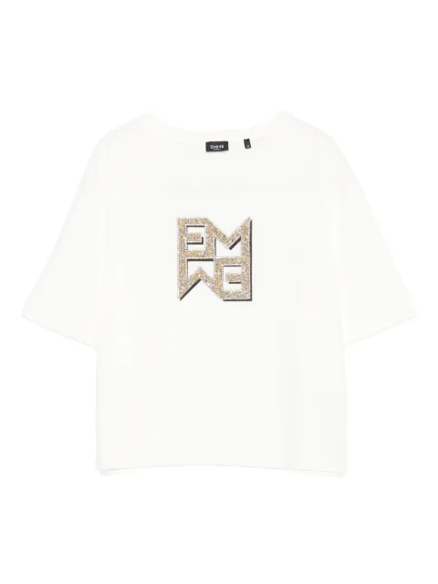 Marella embellished-logo T-shirt