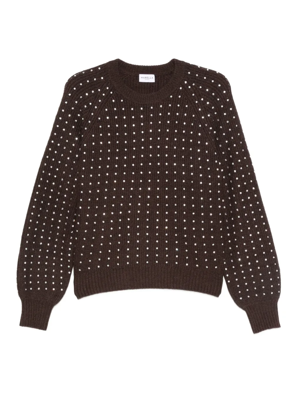 Marella embellished round-neck sweater | Brown | Image 1