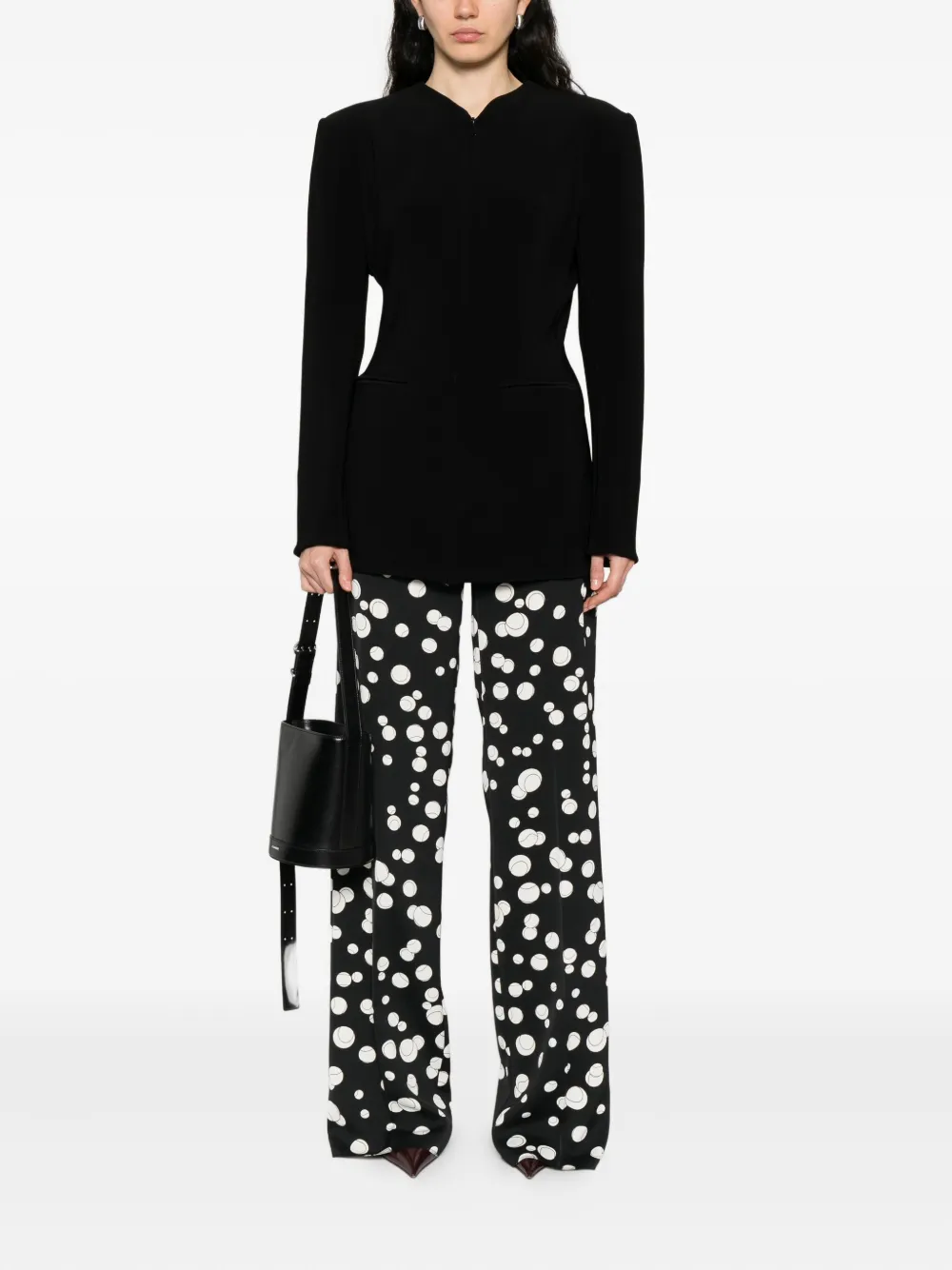 Marella Broek met print - Zwart
