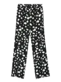 Marella circle-print trousers - Black