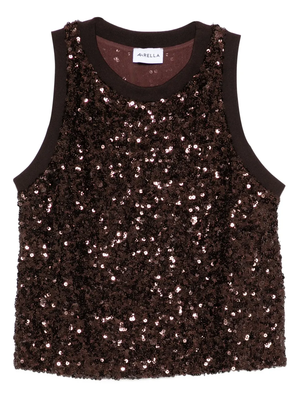 Marella sequin sleeveless top Bruin