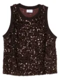 Marella sequin sleeveless top - Brown