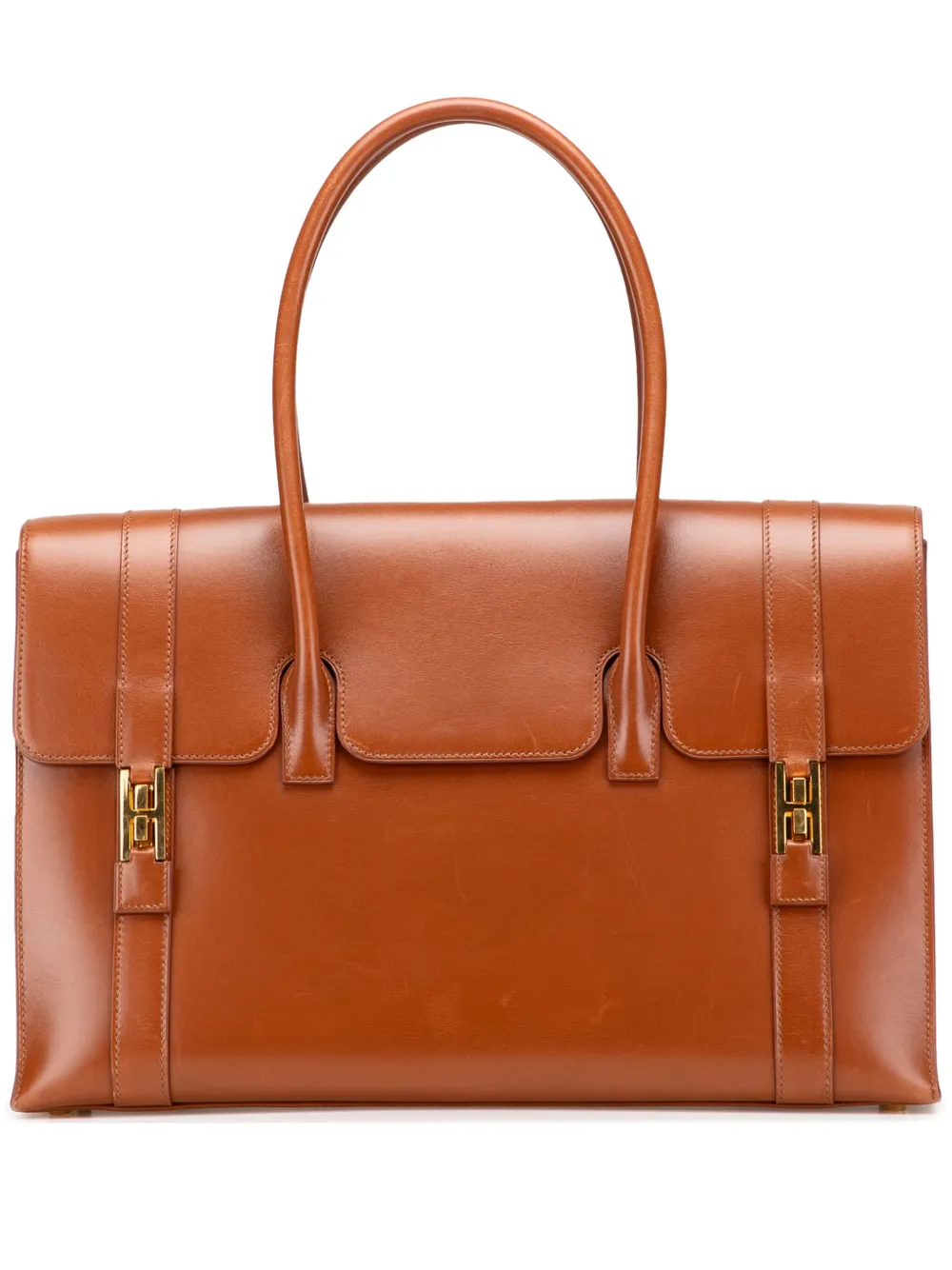 Hermès Pre-Owned 2001 Box Calf Drag 37 handbag - ブラウン Hermès Pre-Owned 2001 Box Calf Drag 37 handbag - ブラウン