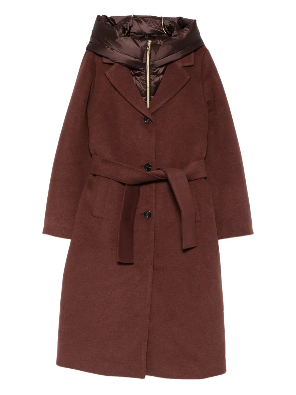 Marella Desiderio Belted Single-breasted Coat In Brown