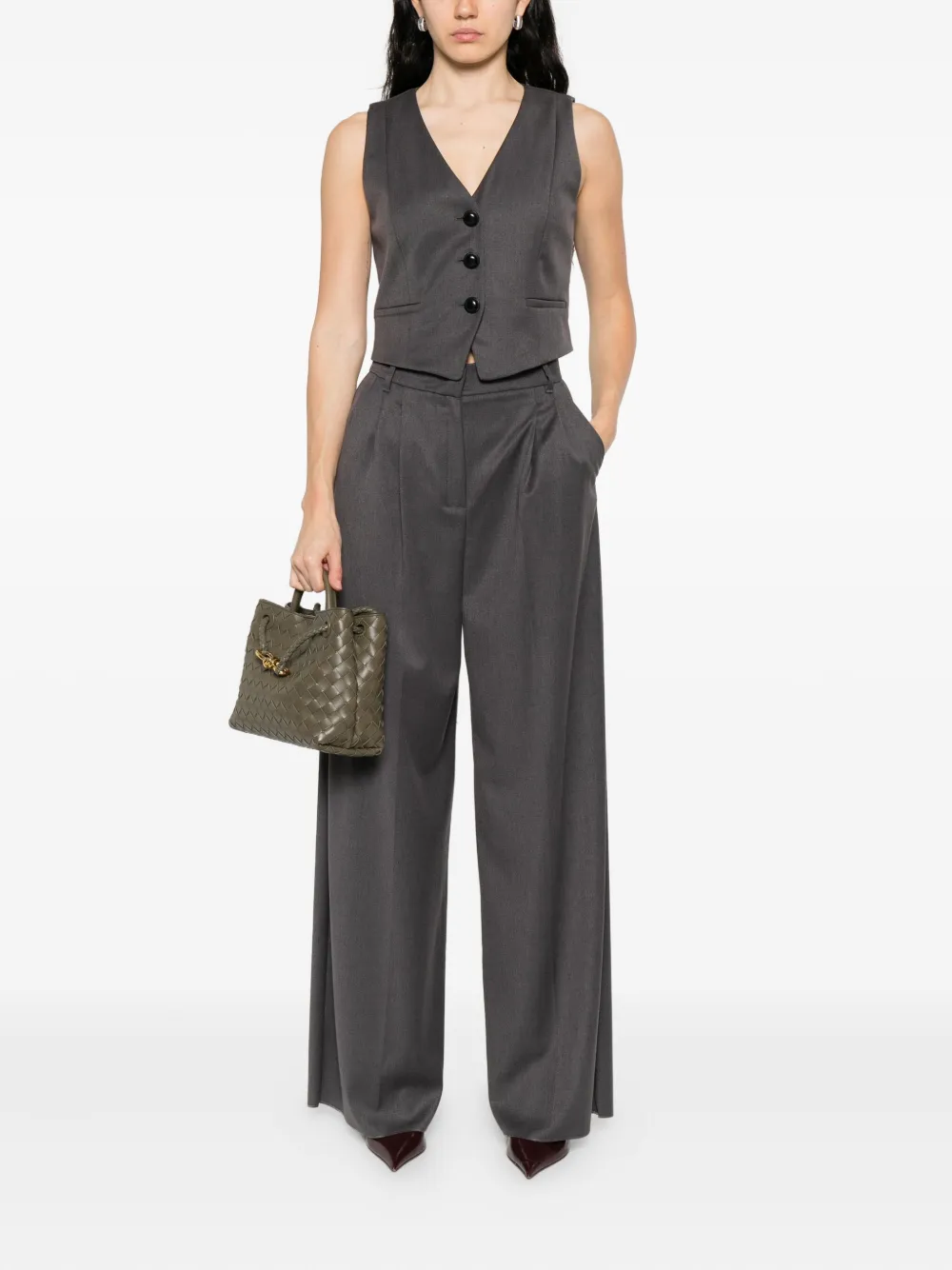Marella Geplooide pantalon - Grijs