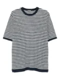 gallia Derek stripes linen t-shirt - Blue