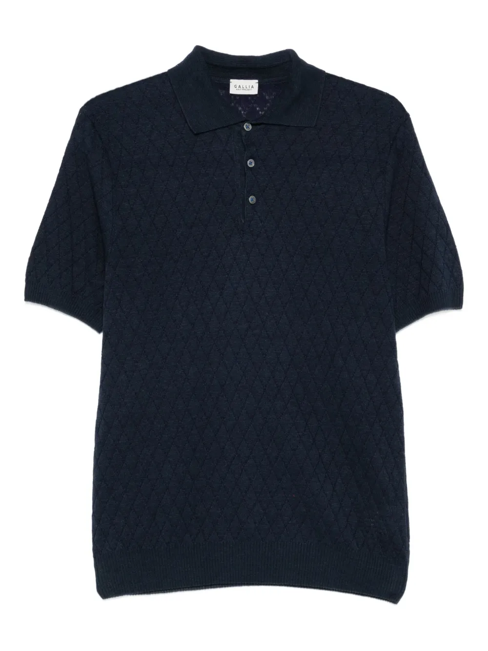 cotton-linen polo shirt