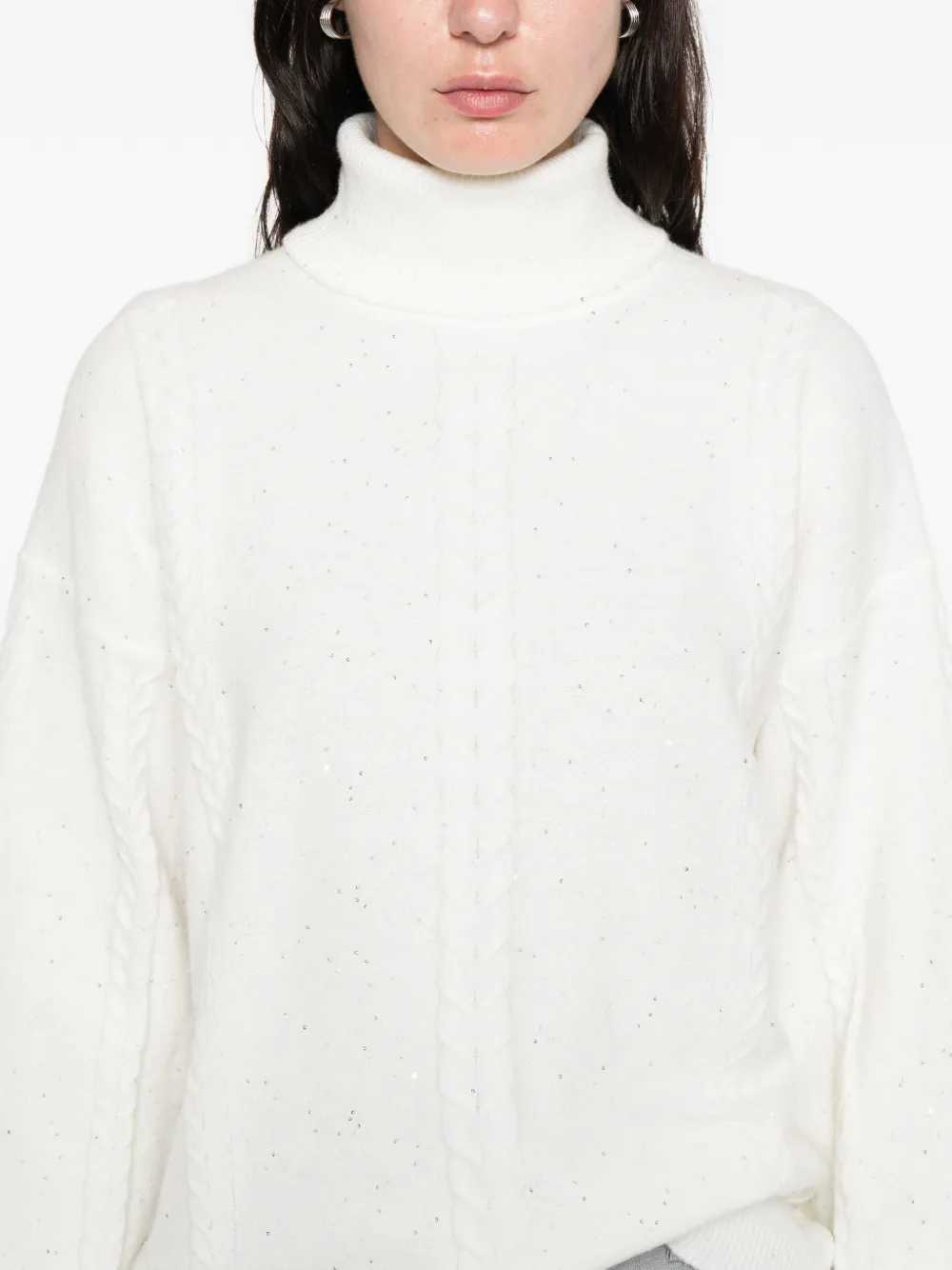 Marella Lido Turtleneck Sweater In White