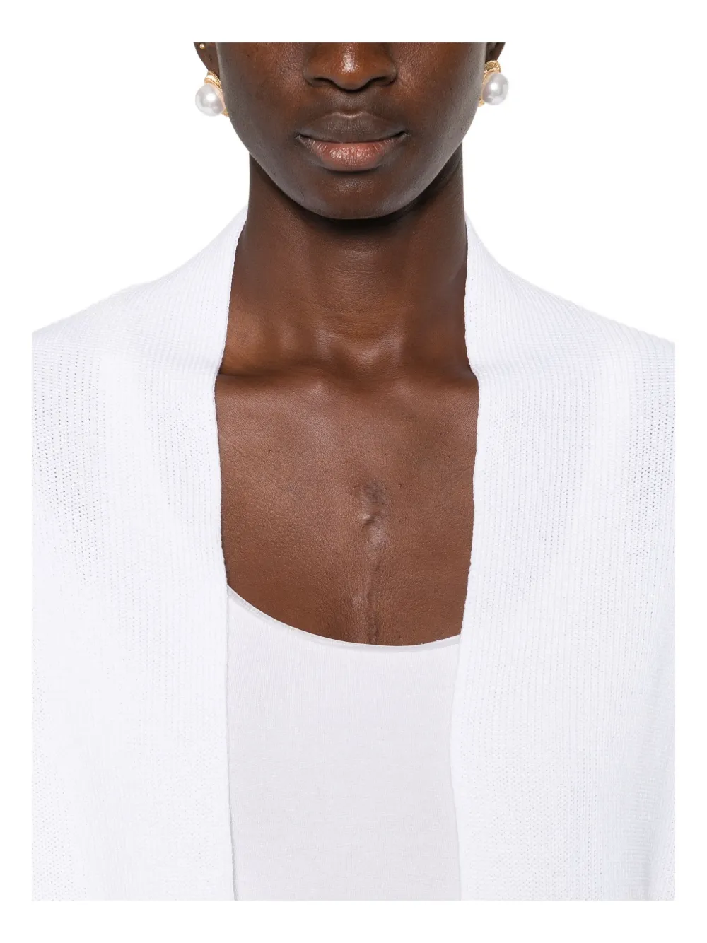Kangra Cashmere Frayed-edge Cardigan In White