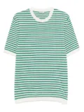 gallia striped-pattern T-shirt - Green