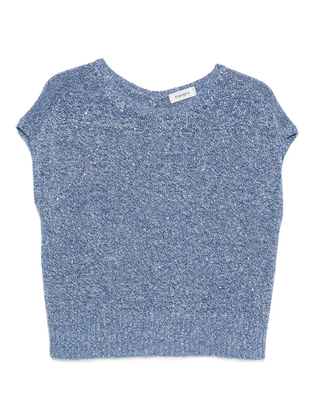 sequin-embellished sleeveless top