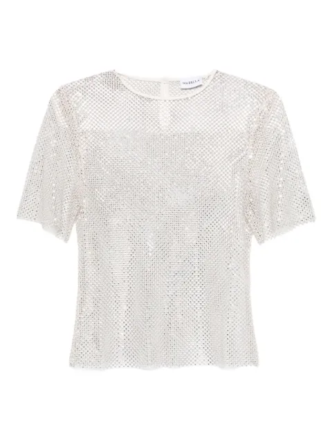 Marella mesh embellished top