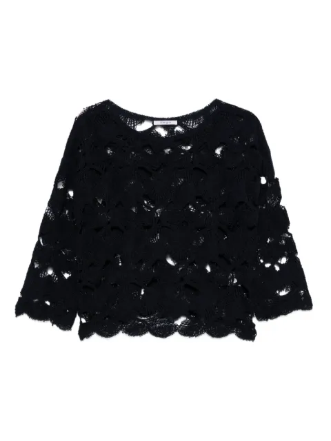 Kangra crochet-lace top