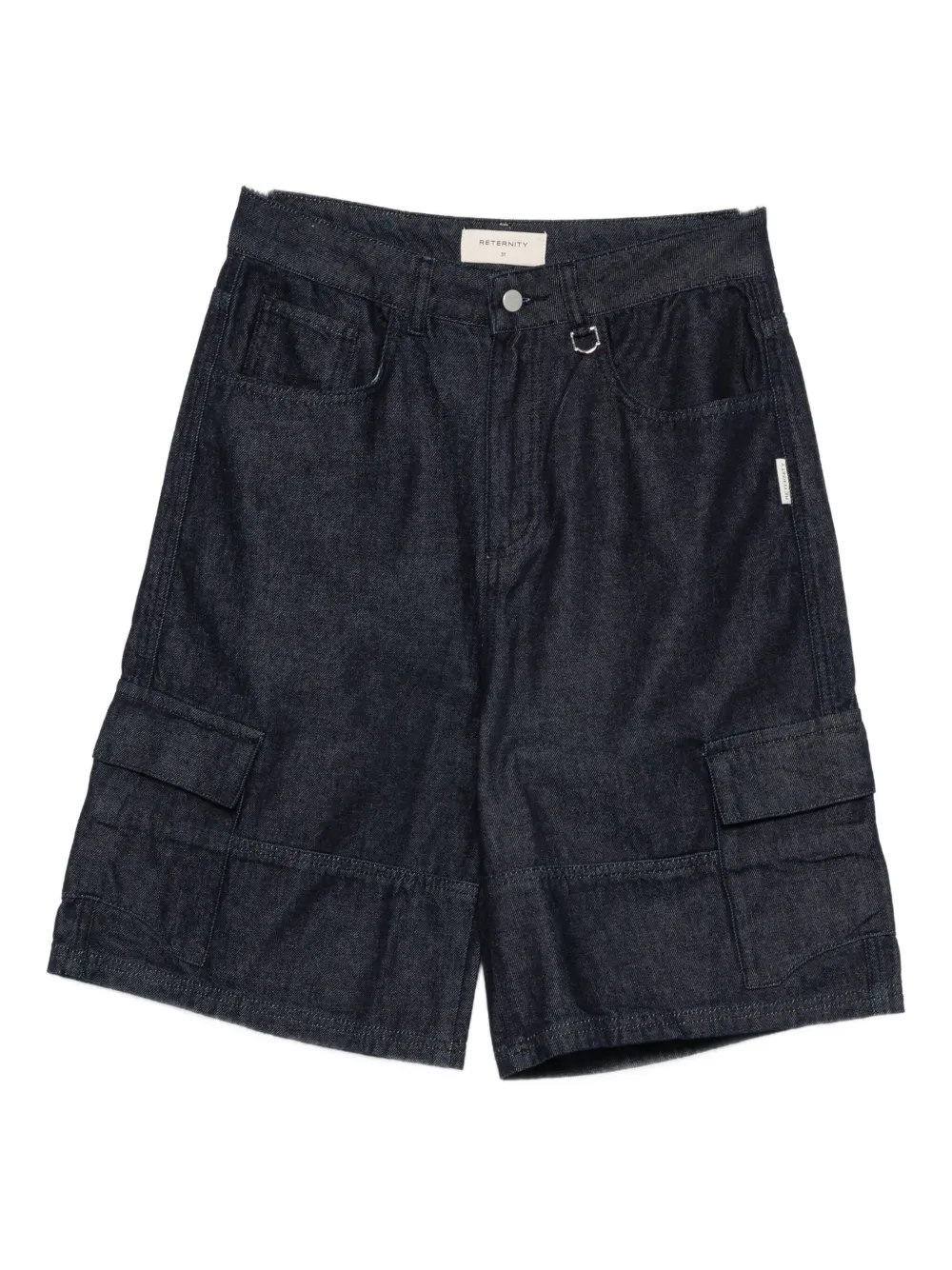cargo-pocket denim shorts