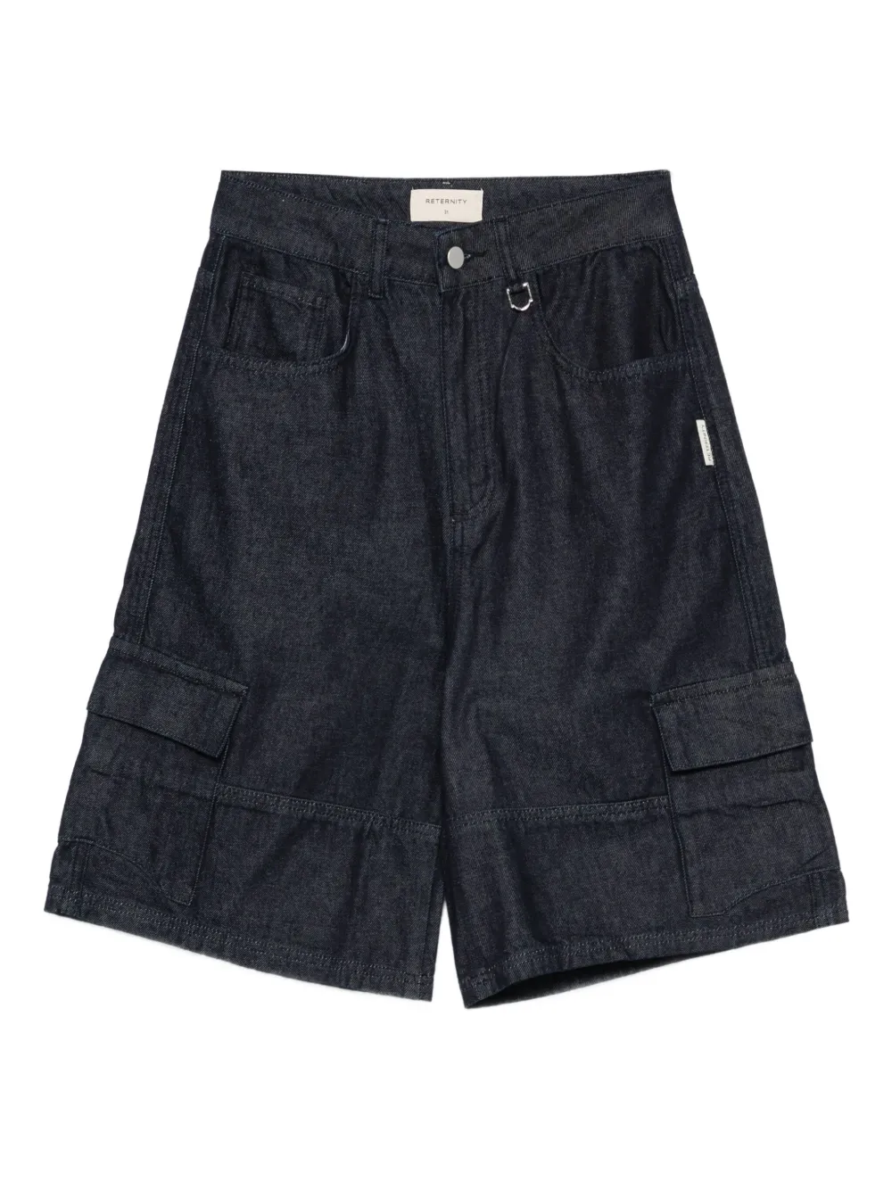 cargo-pocket denim shorts