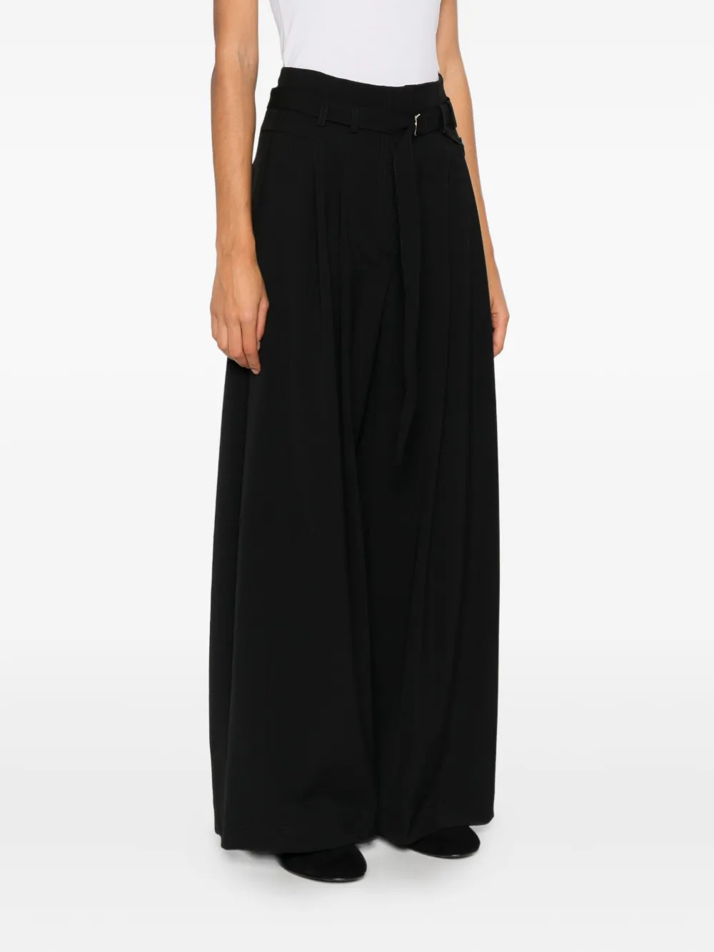 Marella Plooibroek met ceintuur Zwart