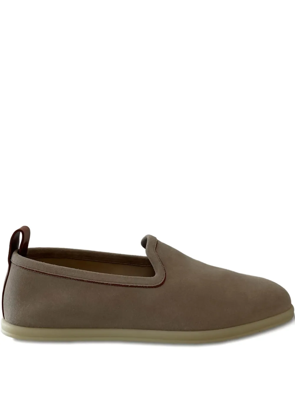 Loro Piana Venice suede-leather slip-on loafers | Brown | Image 1