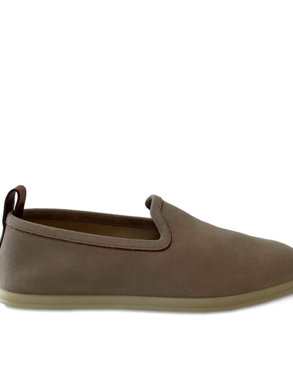 Loro Piana Venice slip-on loafers van suède leer - Bruin