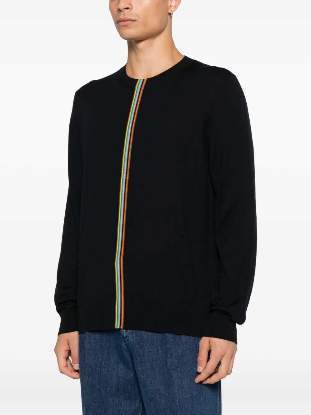 Paul Smith Trui met regenboogstreep Zwart