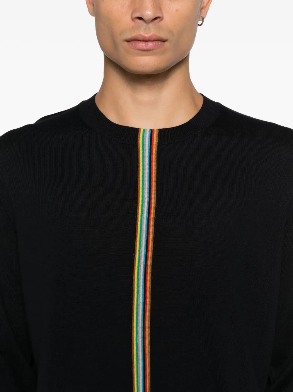 Paul Smith Trui met regenboogstreep Zwart
