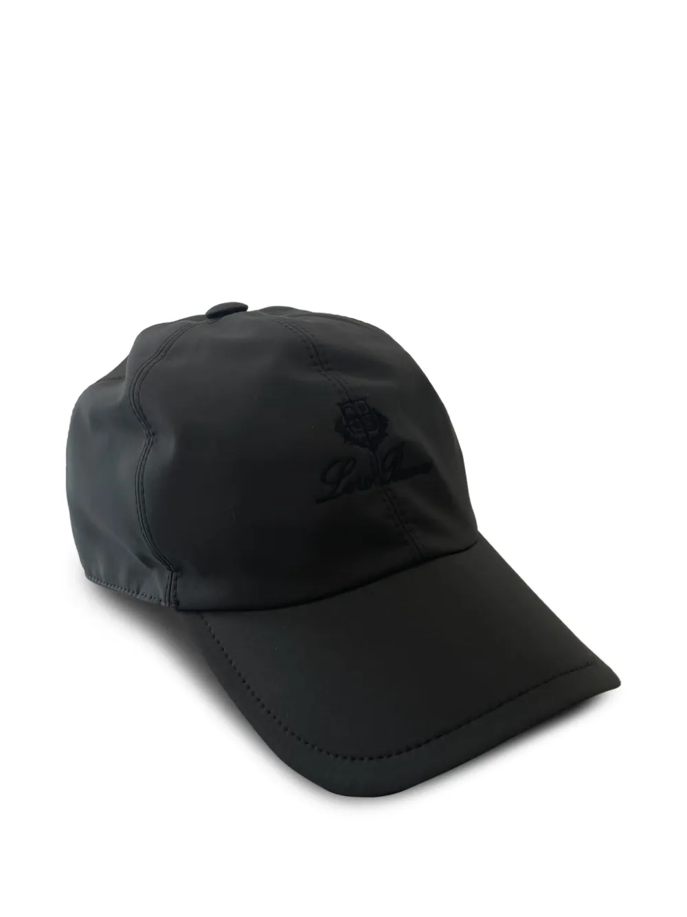 Loro Piana Embroidered Logo Baseball Cap In Black