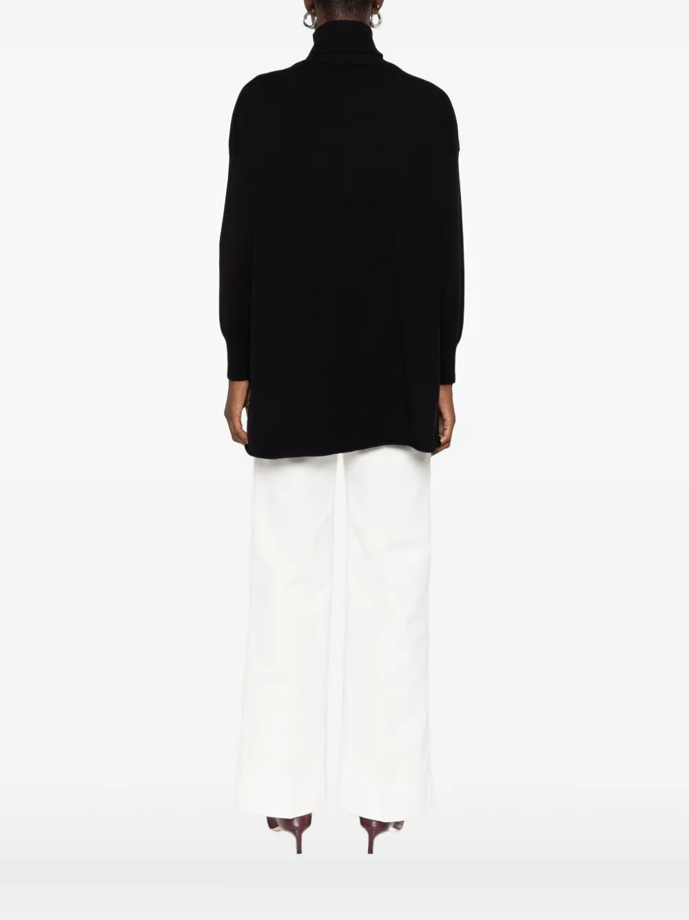 Marella Turtleneck High-neck Sweater In Black