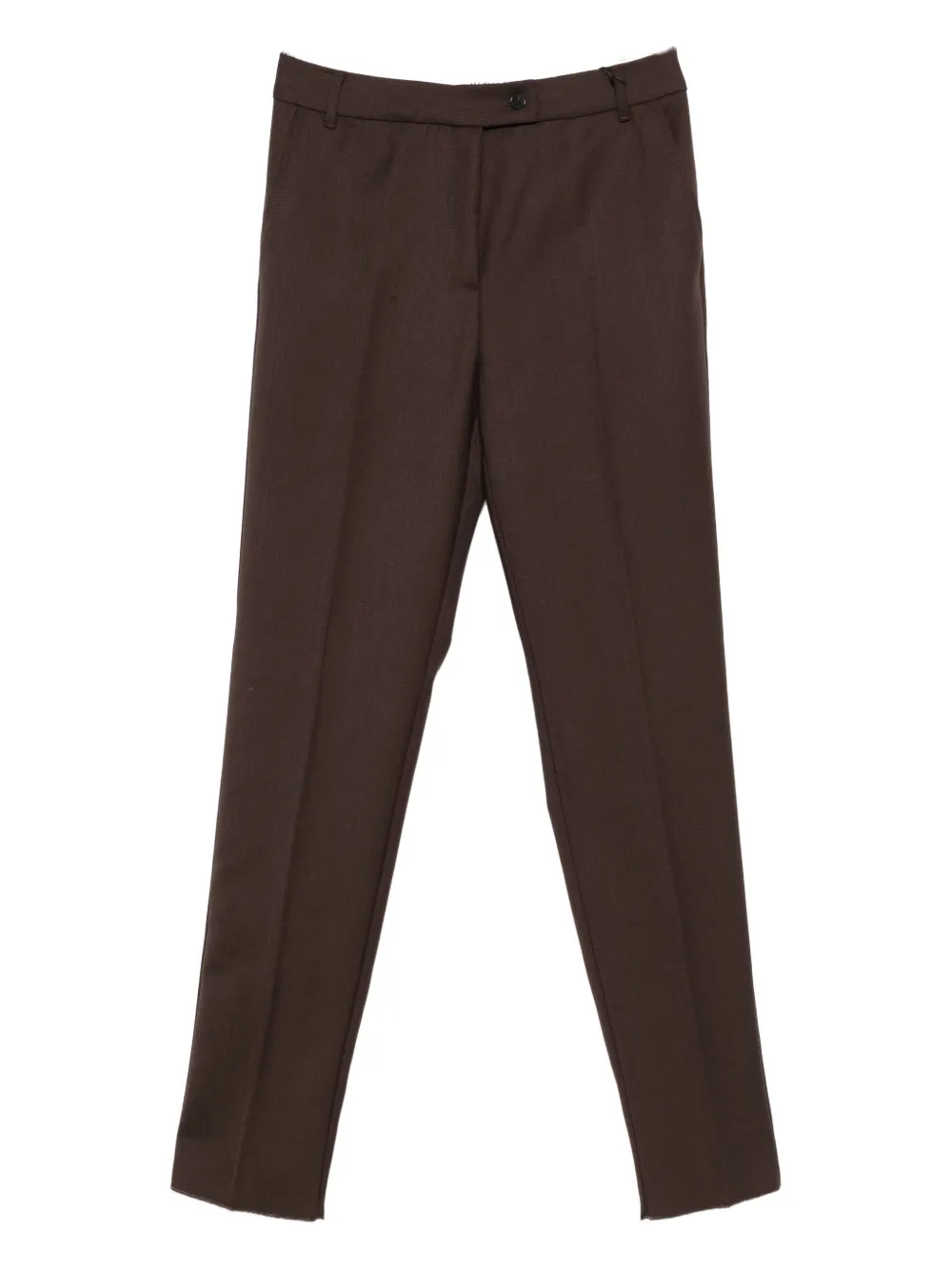Marella Button-fastening Trousers In Brown