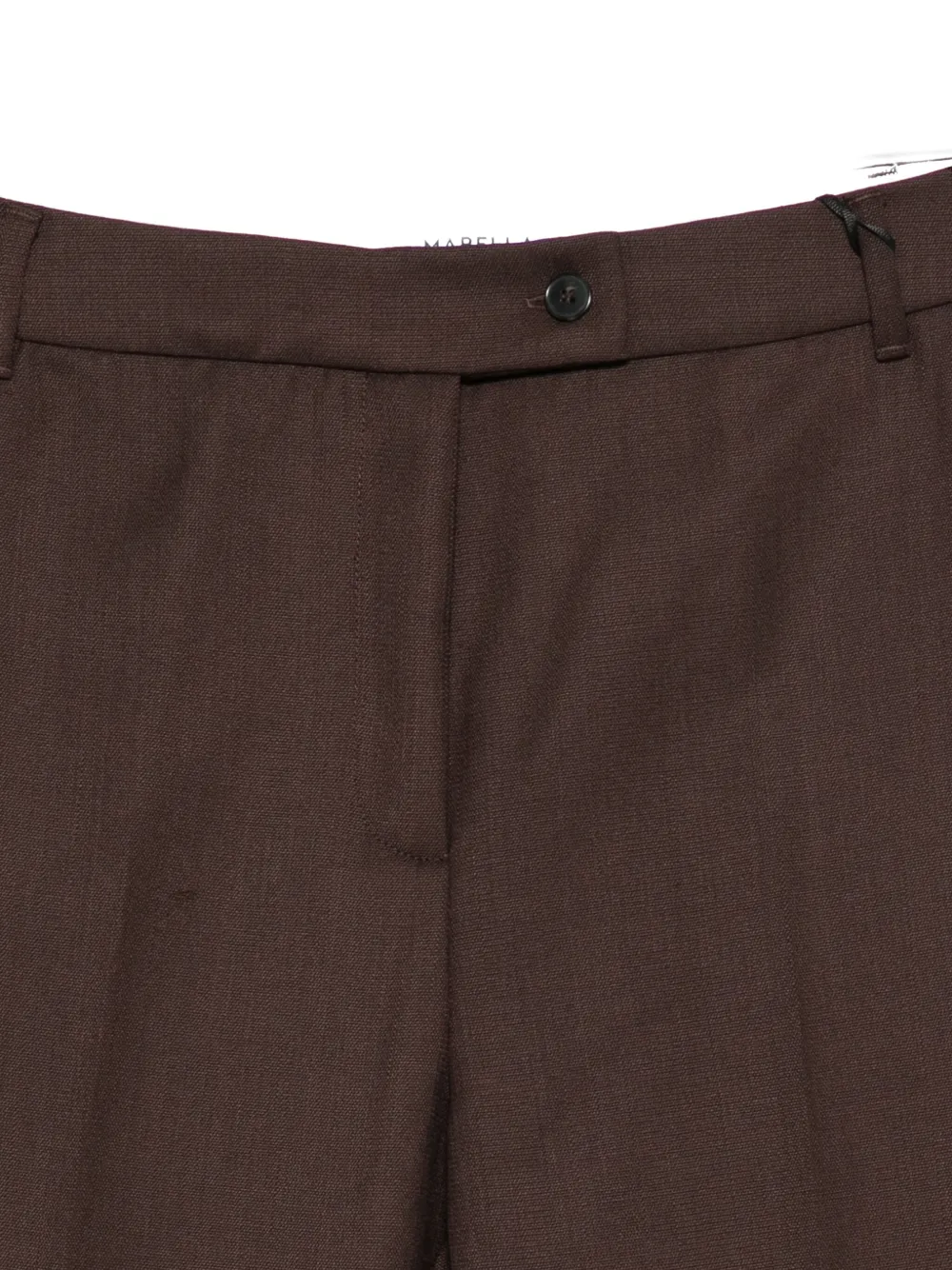 Marella Button-fastening Trousers In Brown