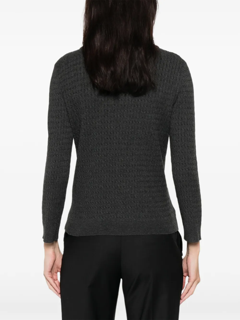 Marella Embellished-collared Sweater In Gray