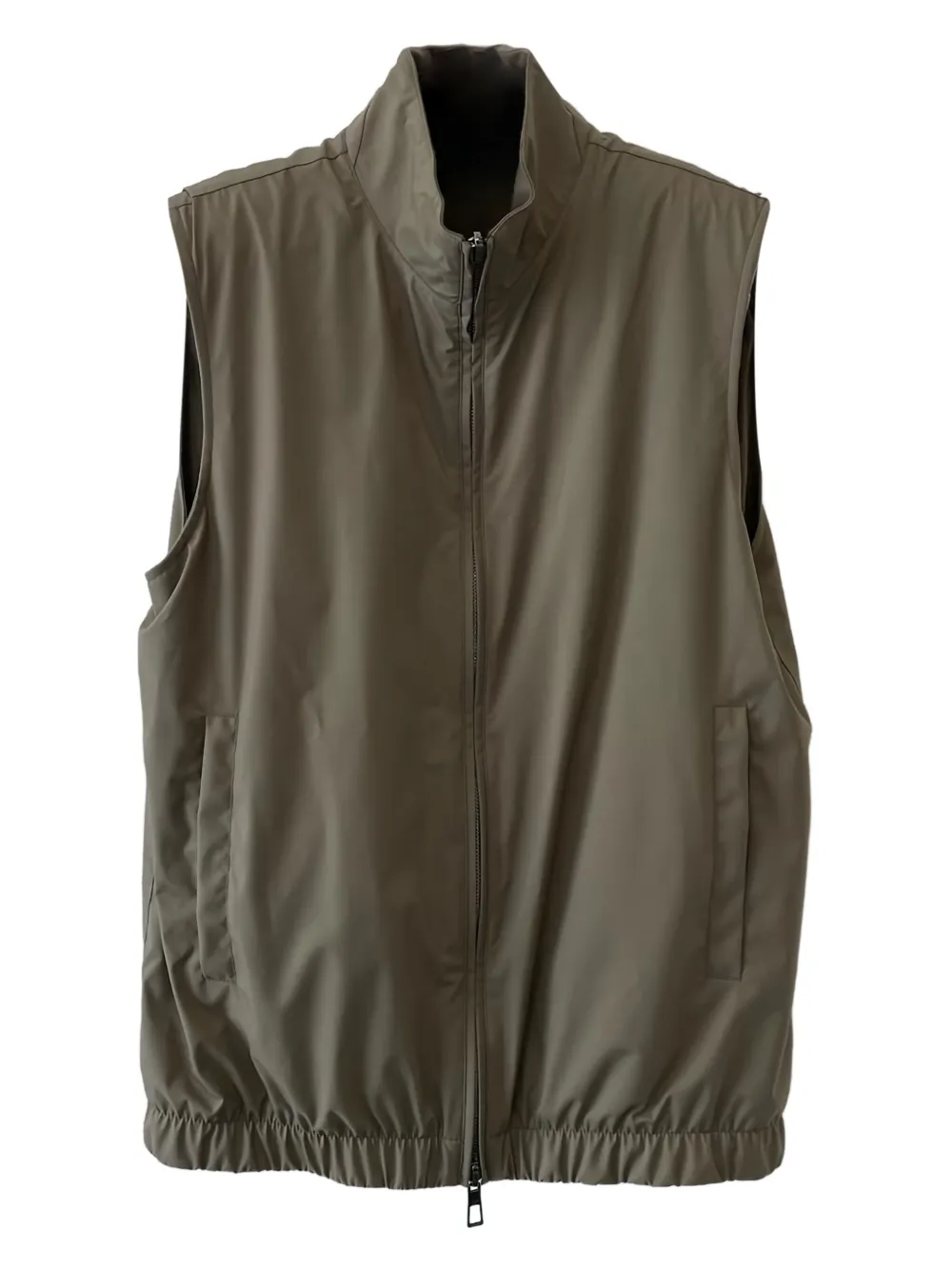 Loro Piana zip-fastening elasticated hem vest - グリーン Loro Piana zip-fastening elasticated hem vest - グリーン