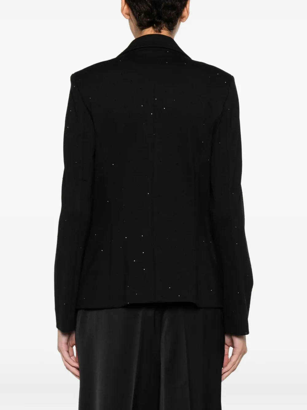 Marella Lince Rhinestone-embellished Blazer In Black