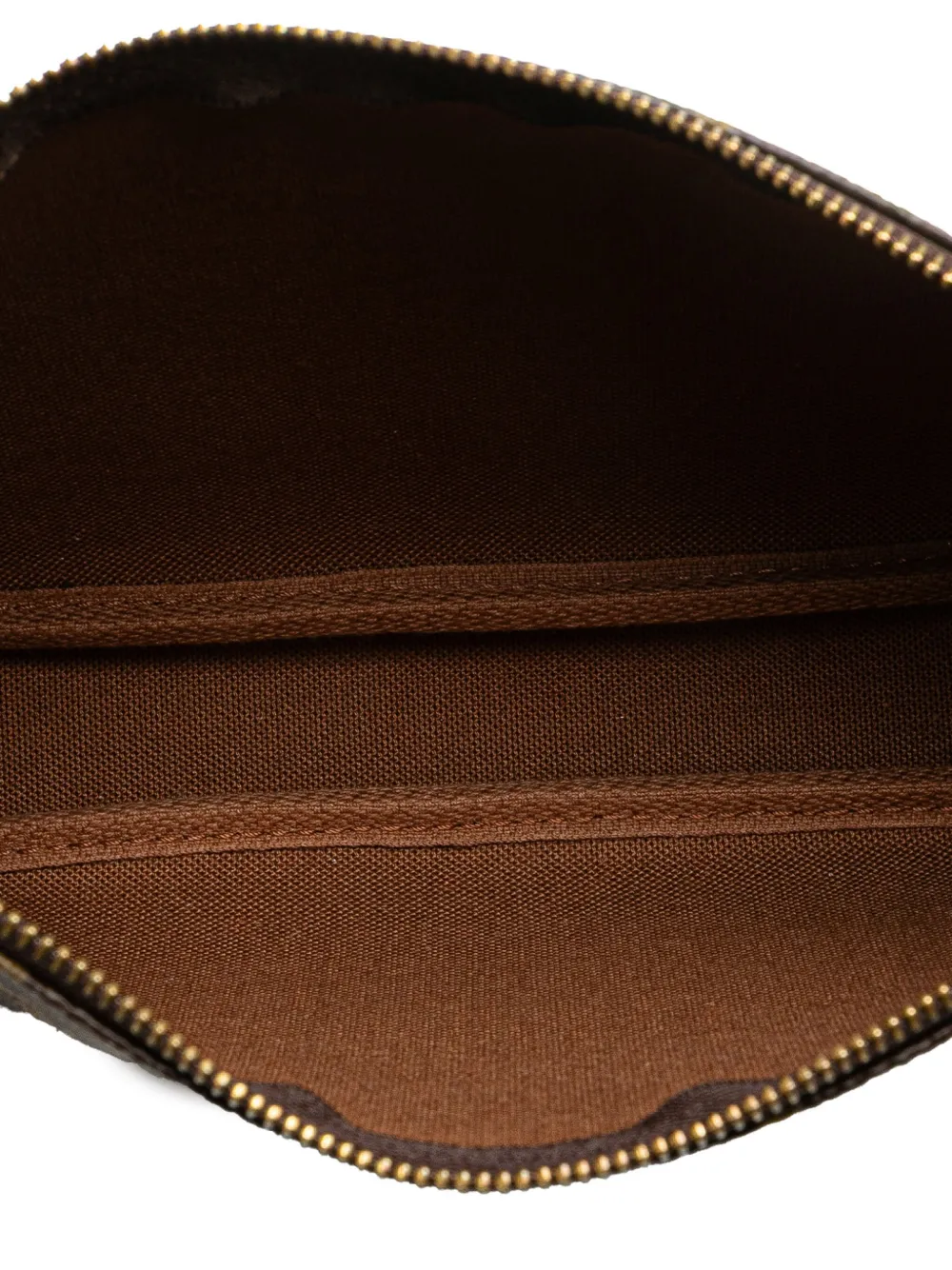 Pre-owned Louis Vuitton 1998 Monogram Pochette Accessoires Shoulder Bag In Brown