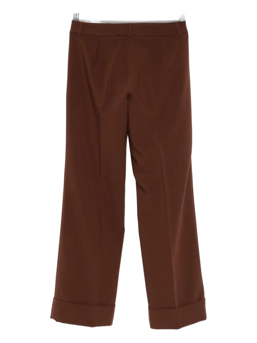 Marella Cuffed-hem Tailored Trousers In Red