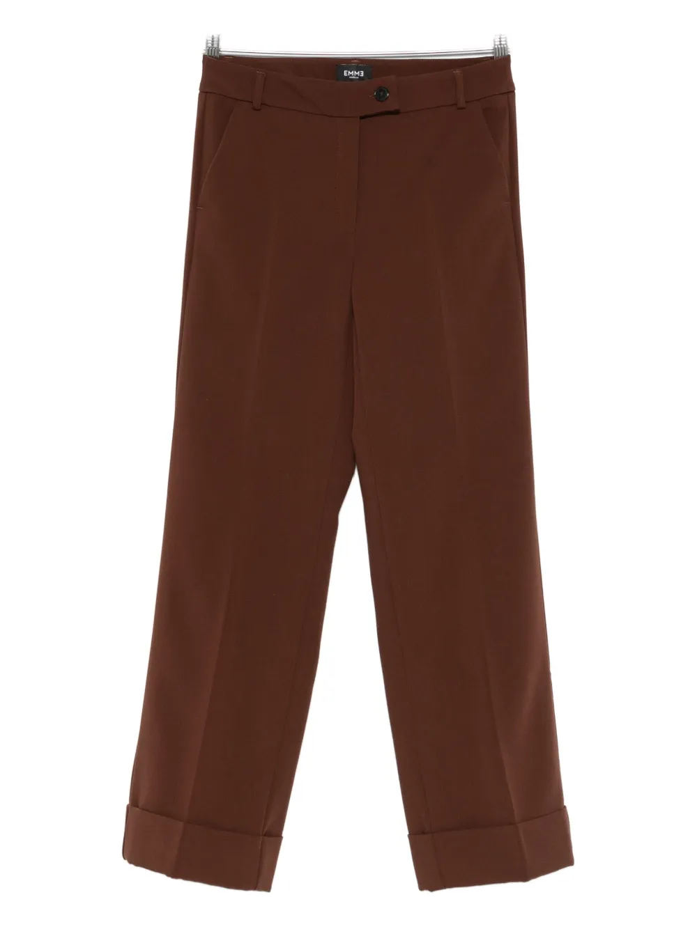 Marella Cuffed-hem Tailored Trousers In Red