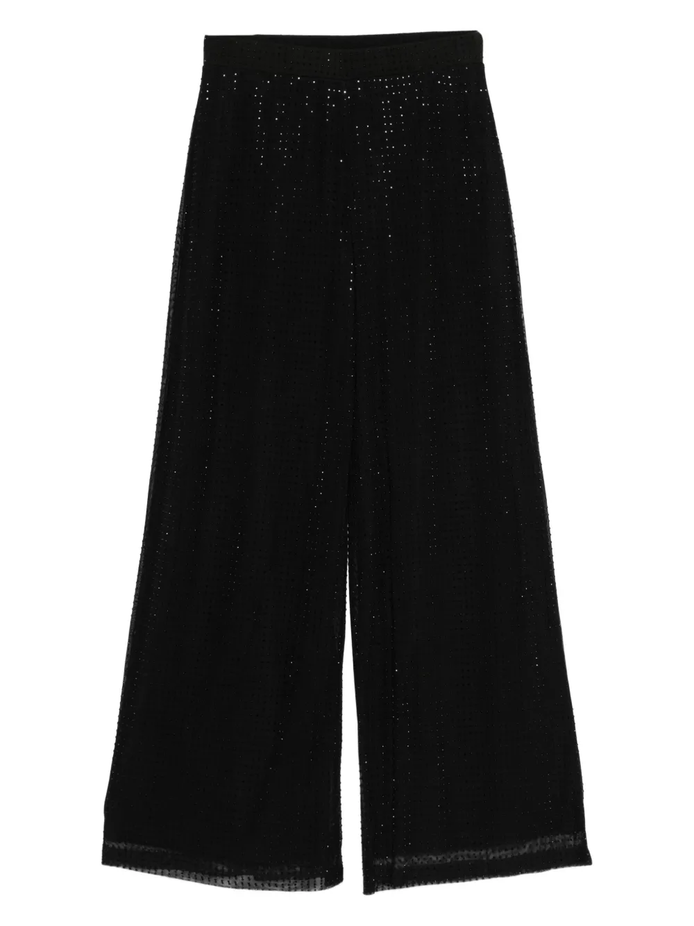 Marella Sequin-embellished Wide-leg Trousers In Black