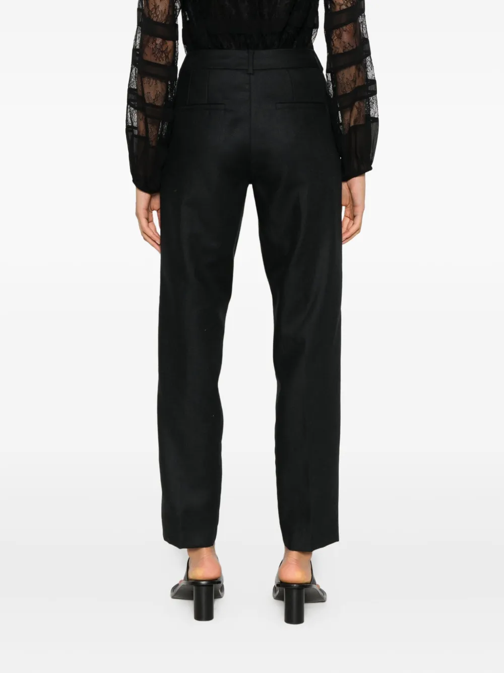 Marella Margie Pressed Crease Trousers In Black