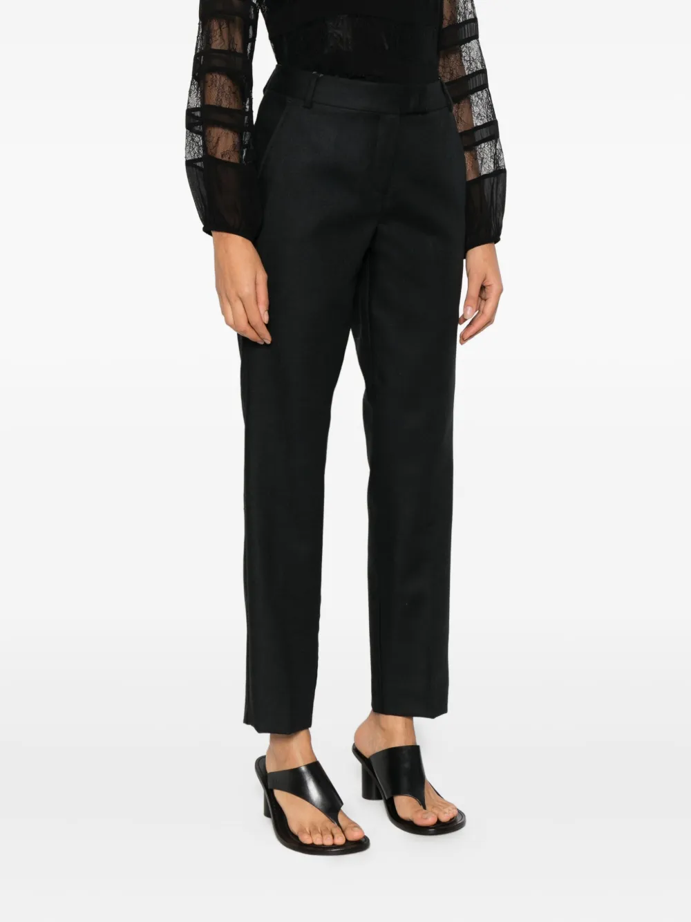 Marella Margie Pressed Crease Trousers In Black