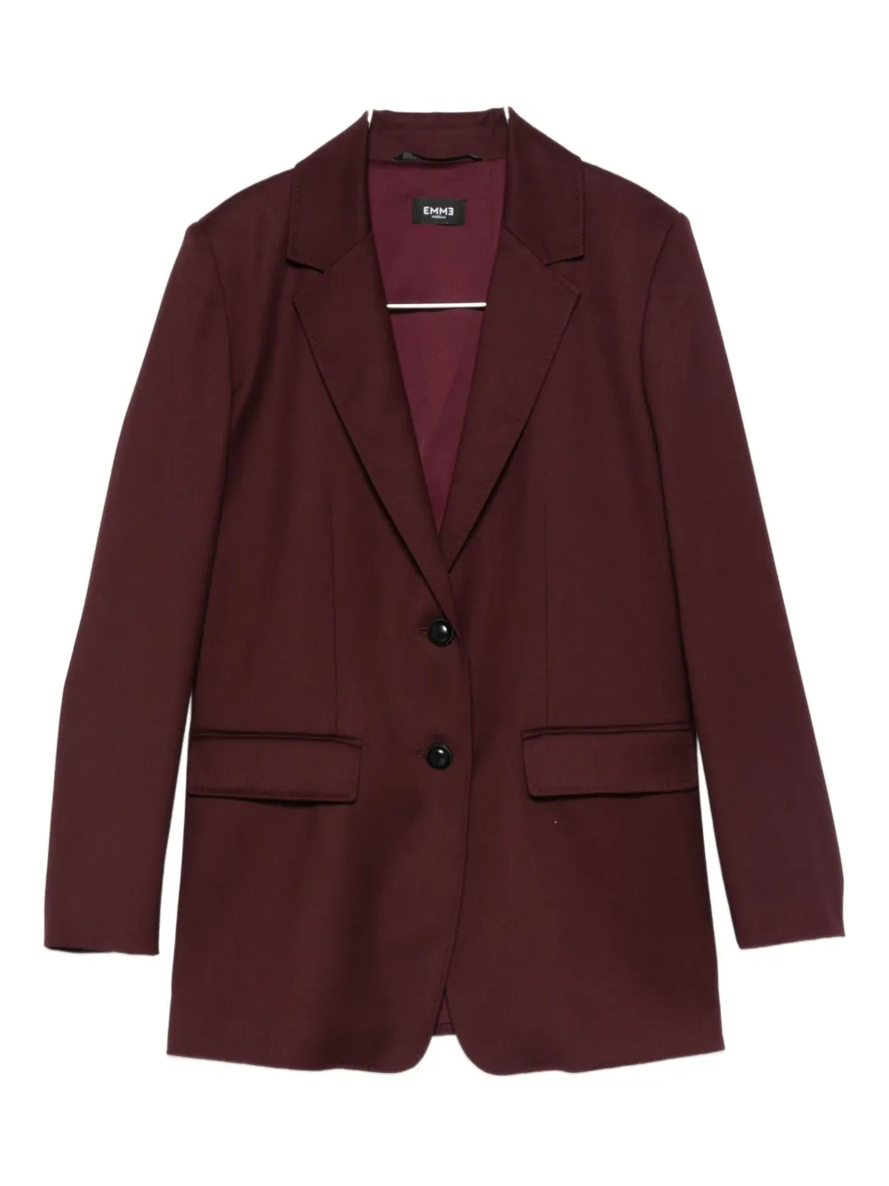 Marella Two-button Notched-lapel Blazer In Burgundy