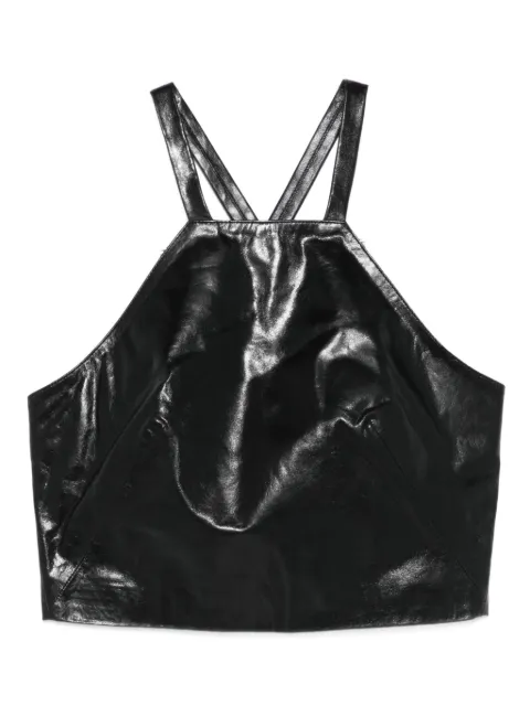 Marella Duero leather halterneck top