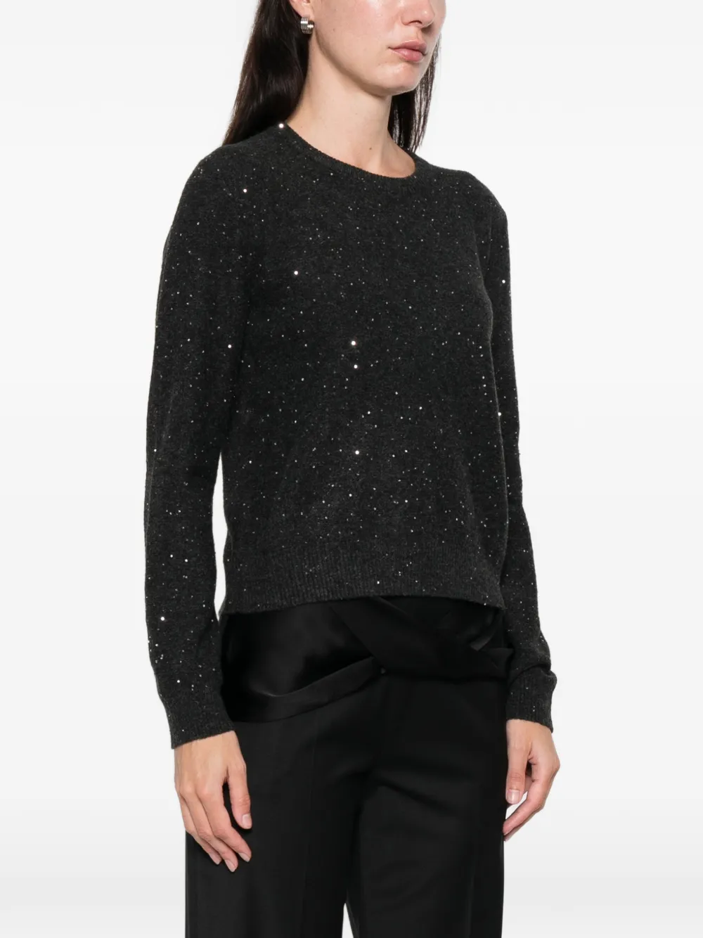 Marella Ruth Embellished Sweater In Black